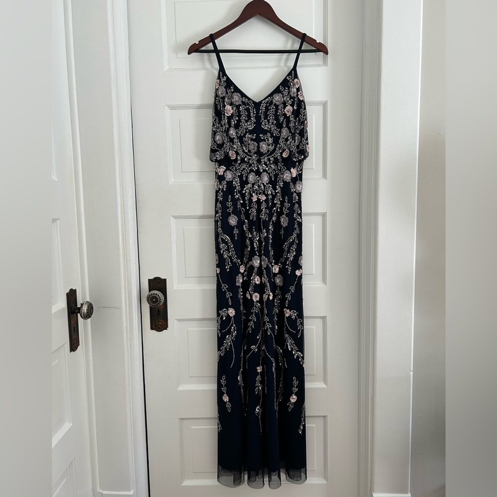 Adrianna Papell beaded formal gown